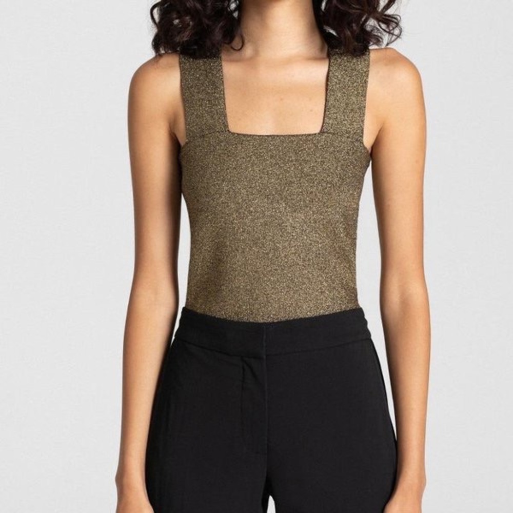 Black and Gold Sparkle Top